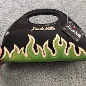 Lux De Ville Flame Clutch purse